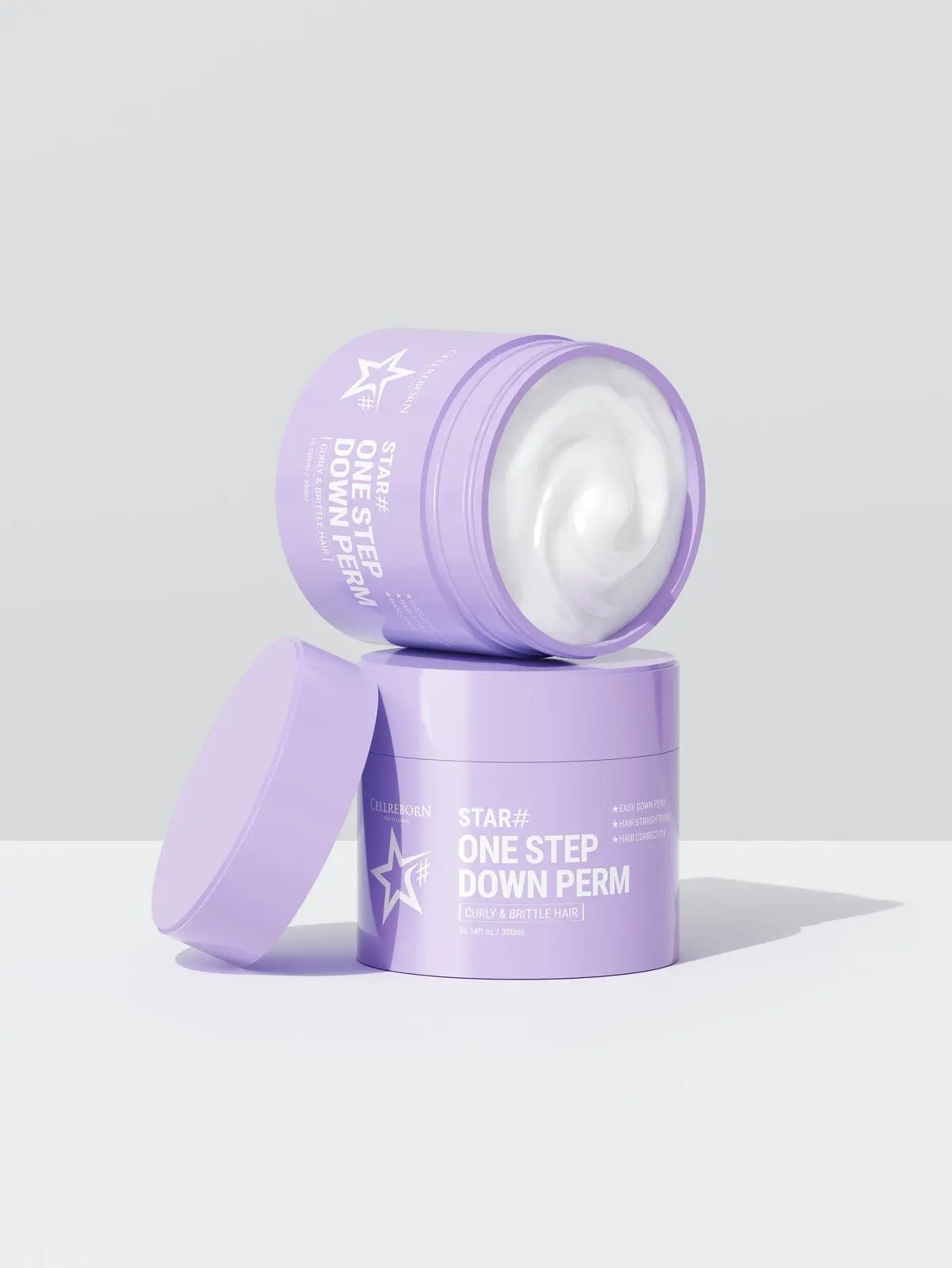 CELLREBORN STAR# One Step Down Perm, styled product photograph